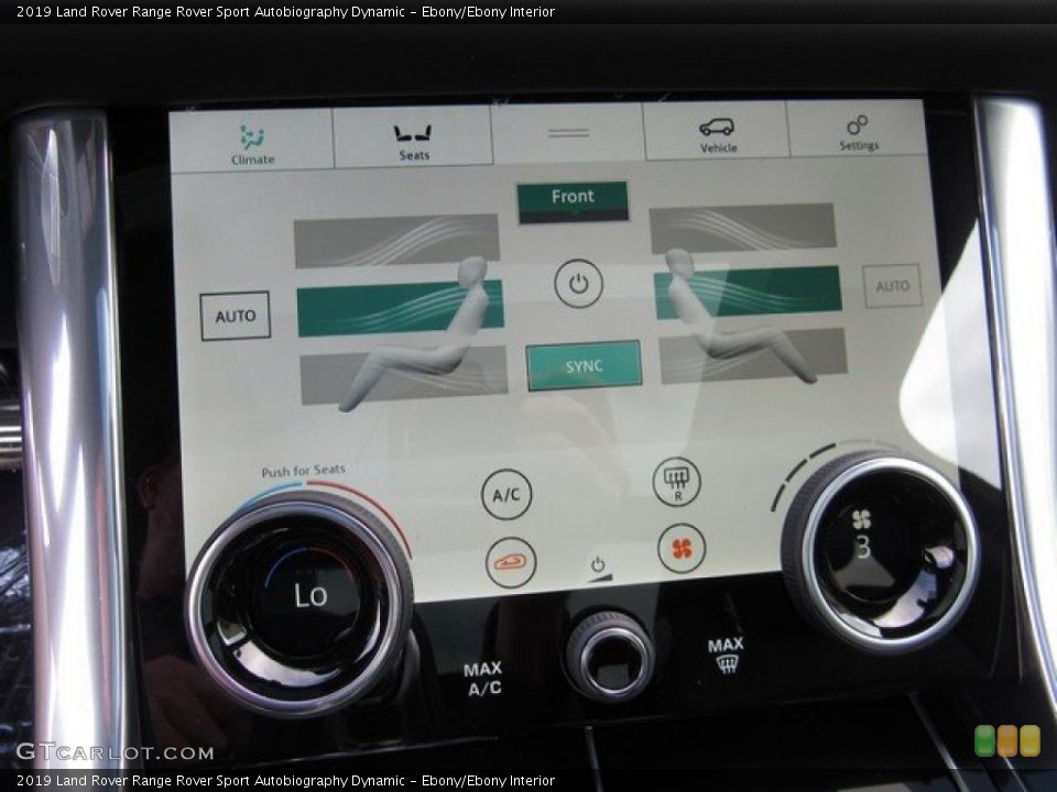 Ebony/Ebony Interior Controls for the 2019 Land Rover Range Rover Sport Autobiography Dynamic #131746273