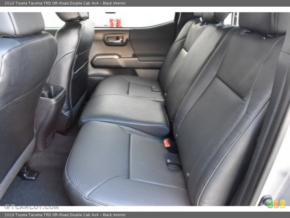 Black Interior Rear Seat for the 2019 Toyota Tacoma TRD Off-Road Double Cab 4x4 #131754013