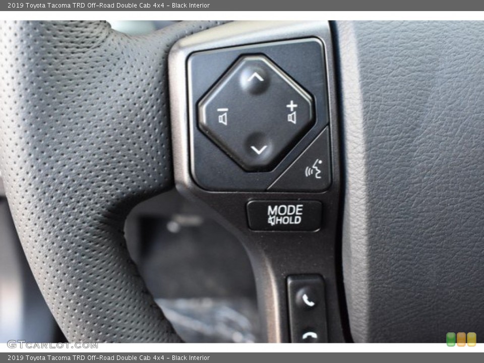 Black Interior Steering Wheel for the 2019 Toyota Tacoma TRD Off-Road Double Cab 4x4 #131754196