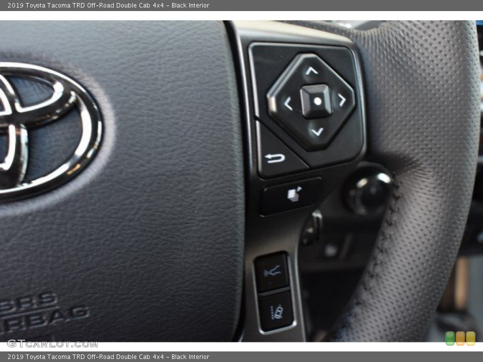 Black Interior Steering Wheel for the 2019 Toyota Tacoma TRD Off-Road Double Cab 4x4 #131754217