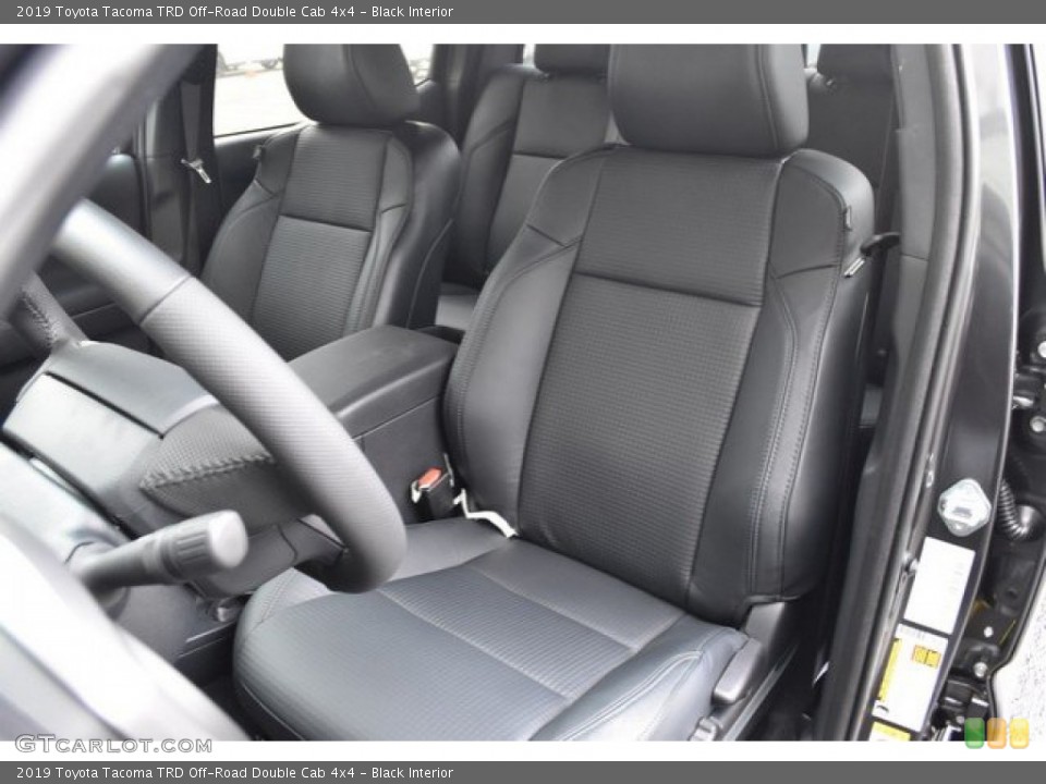 Black Interior Front Seat for the 2019 Toyota Tacoma TRD Off-Road Double Cab 4x4 #131756485