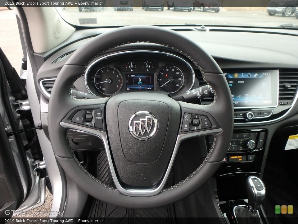 Ebony Interior Steering Wheel for the 2019 Buick Encore Sport Touring AWD #131764433