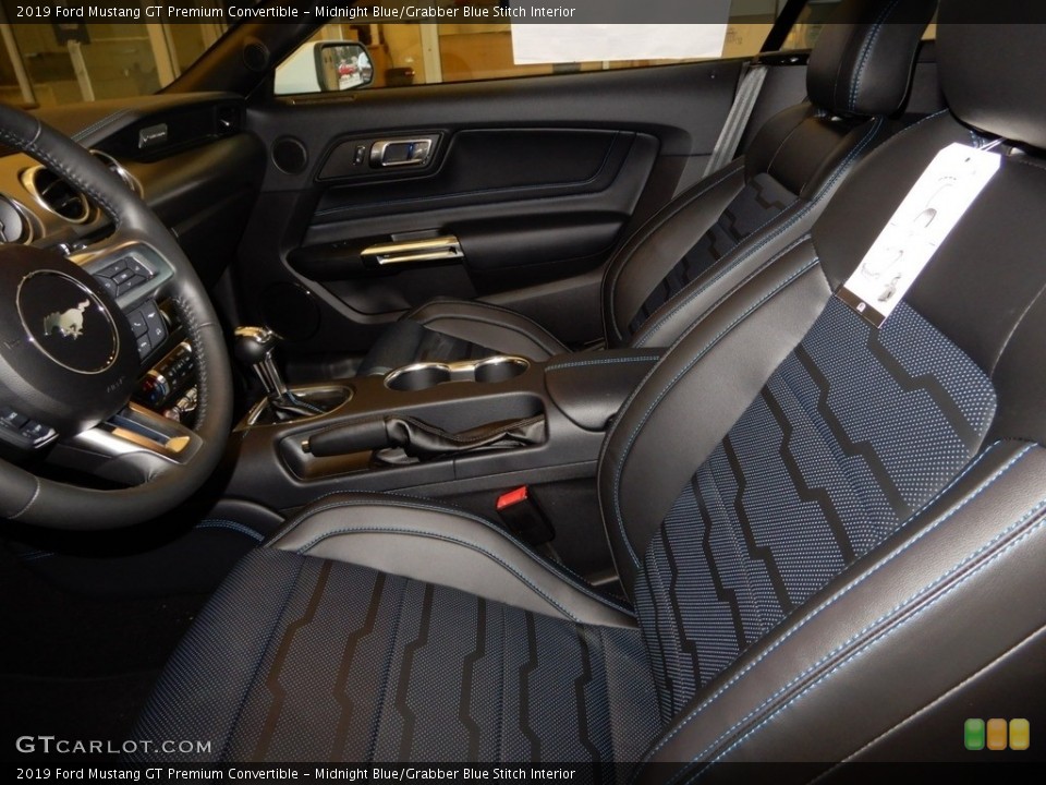 Midnight Blue/Grabber Blue Stitch Interior Photo for the 2019 Ford Mustang GT Premium Convertible #131773802
