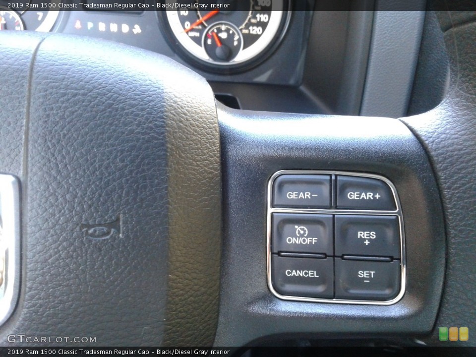 Black/Diesel Gray Interior Steering Wheel for the 2019 Ram 1500 Classic Tradesman Regular Cab #131782403