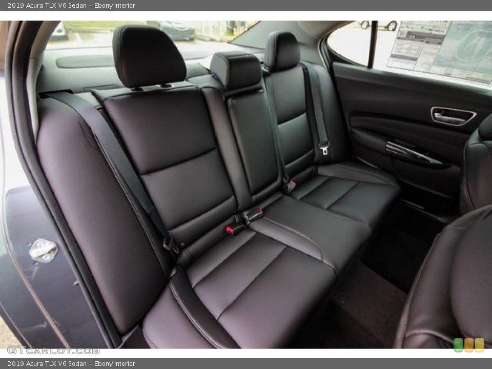 Ebony Interior Rear Seat for the 2019 Acura TLX V6 Sedan #131786285