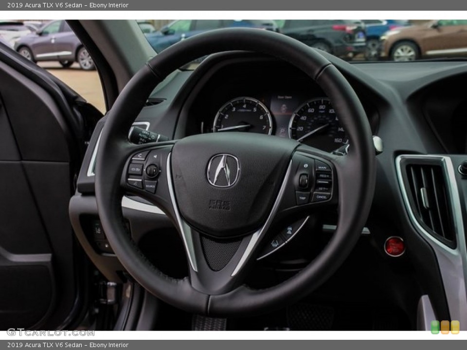 Ebony Interior Steering Wheel for the 2019 Acura TLX V6 Sedan #131786357