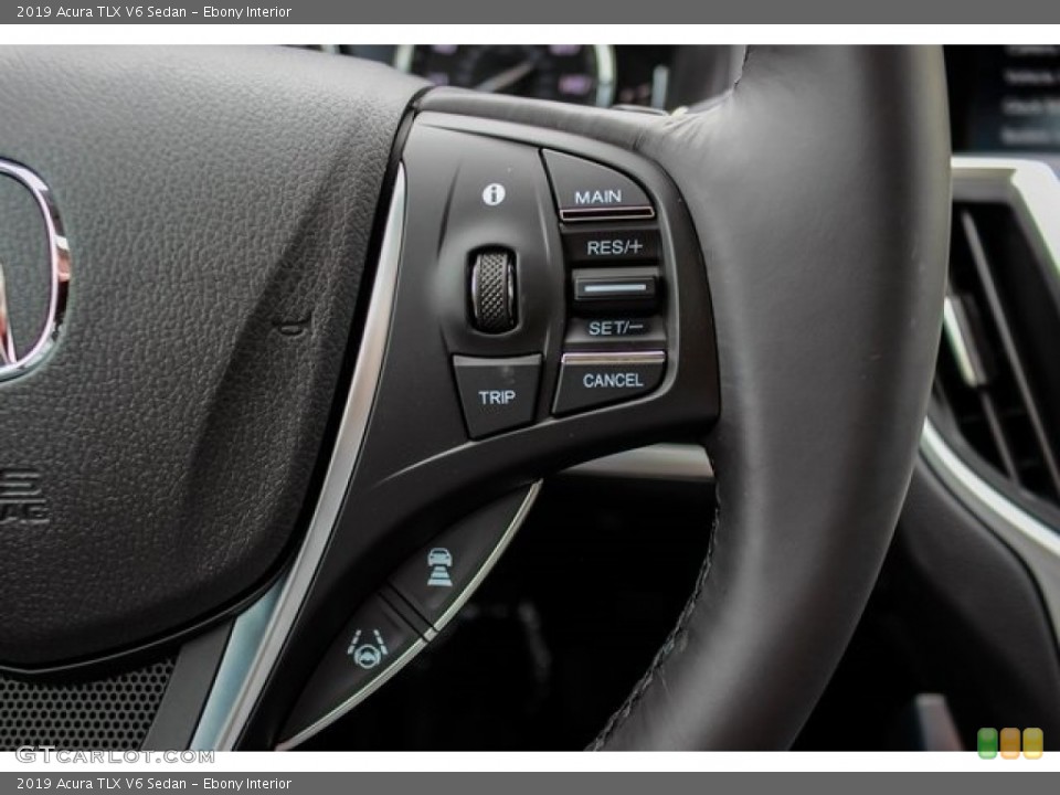 Ebony Interior Steering Wheel for the 2019 Acura TLX V6 Sedan #131786396