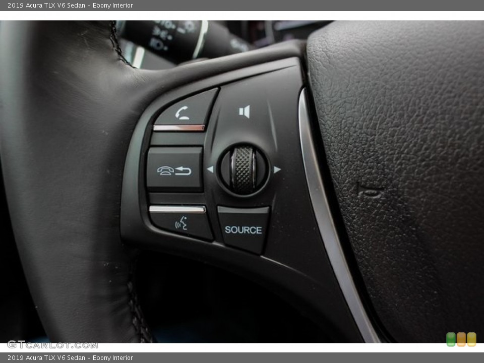 Ebony Interior Steering Wheel for the 2019 Acura TLX V6 Sedan #131786402