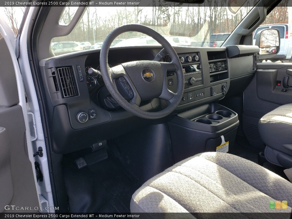 Medium Pewter Interior Photo for the 2019 Chevrolet Express 2500 Cargo Extended WT #131795363