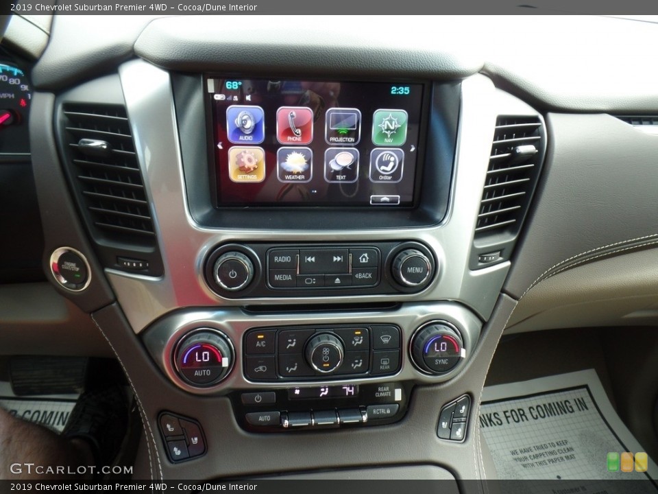Cocoa/Dune Interior Controls for the 2019 Chevrolet Suburban Premier 4WD #131800538