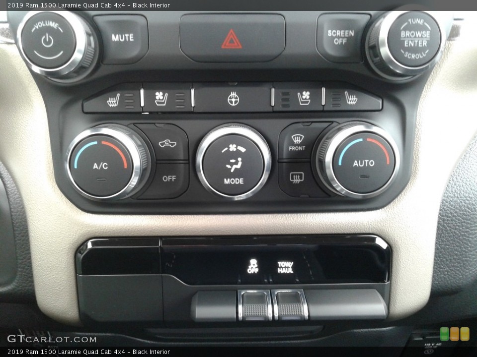 Black Interior Controls for the 2019 Ram 1500 Laramie Quad Cab 4x4 #131801084