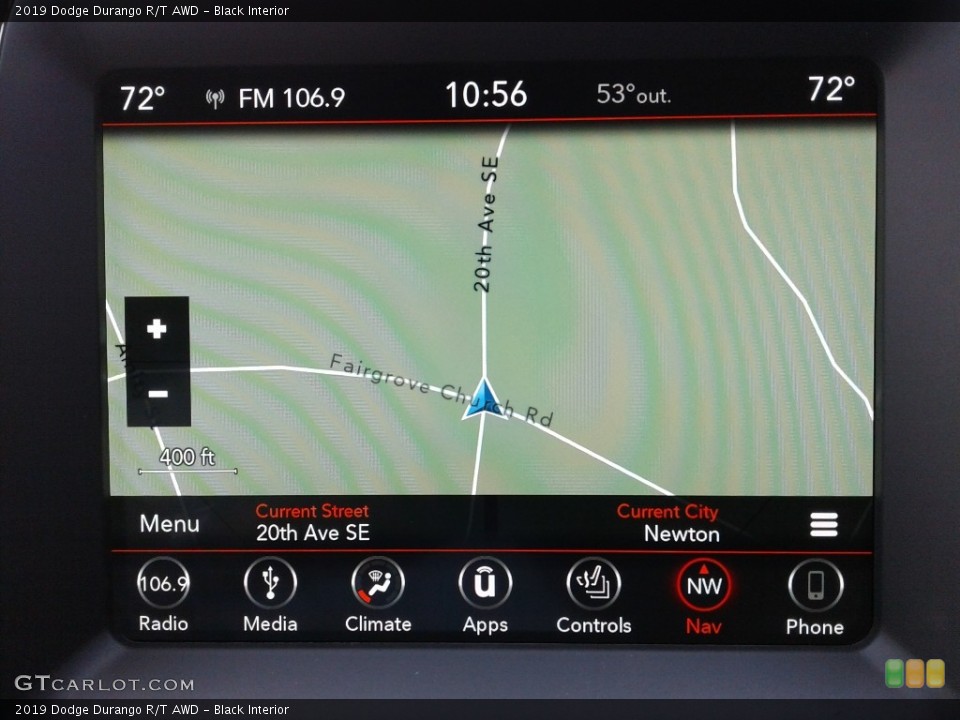 Black Interior Navigation for the 2019 Dodge Durango R/T AWD #131803574