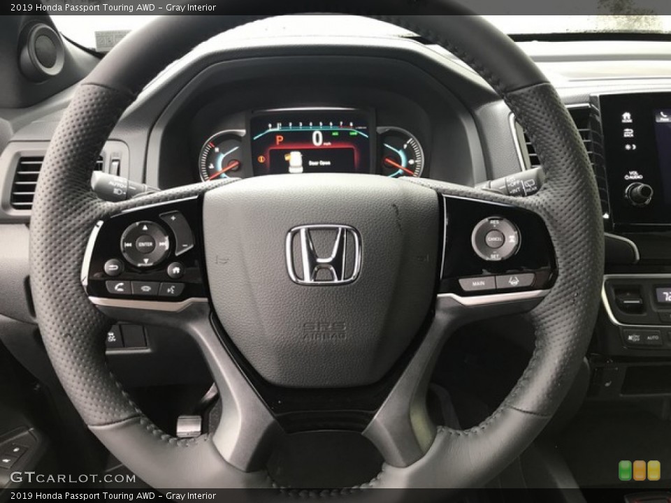 Gray Interior Steering Wheel for the 2019 Honda Passport Touring AWD #131804084