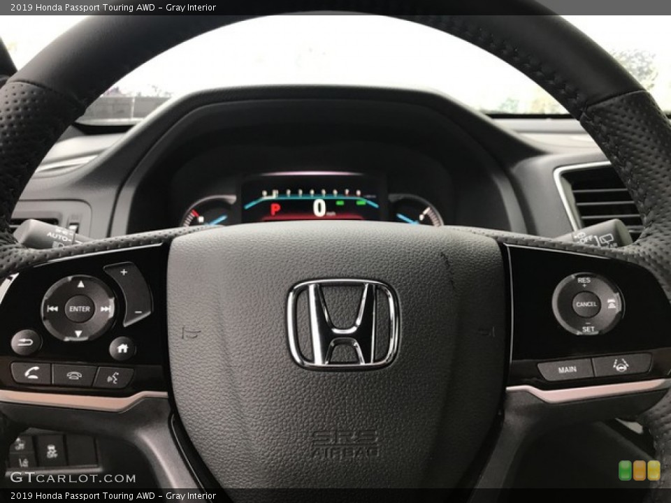 Gray Interior Steering Wheel for the 2019 Honda Passport Touring AWD #131804102