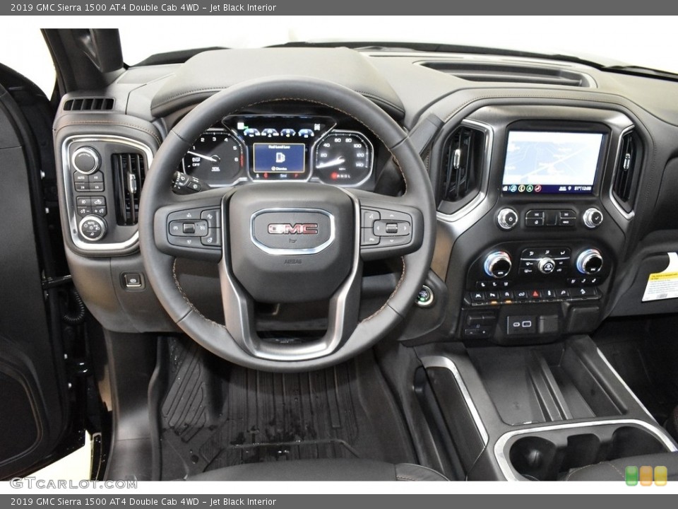 Jet Black Interior Dashboard for the 2019 GMC Sierra 1500 AT4 Double Cab 4WD #131808799