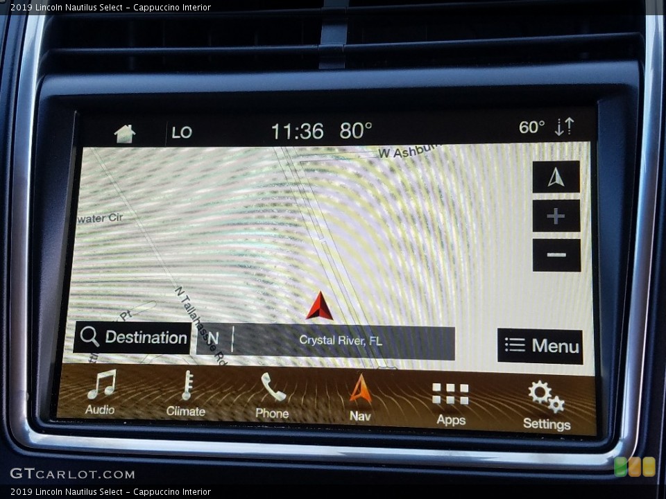 Cappuccino Interior Navigation for the 2019 Lincoln Nautilus Select #131814061