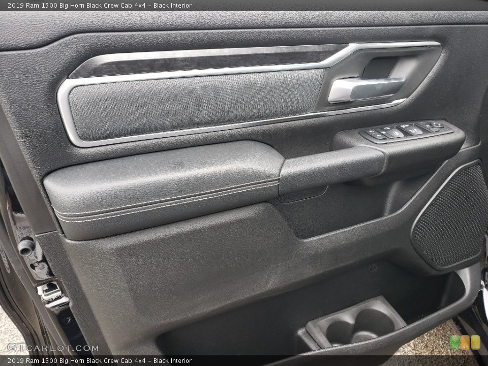 Black Interior Door Panel for the 2019 Ram 1500 Big Horn Black Crew Cab 4x4 #131818711