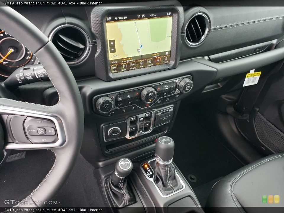 Black Interior Controls for the 2019 Jeep Wrangler Unlimited MOAB 4x4 #131826765