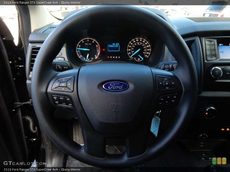 Ebony Interior Steering Wheel for the 2019 Ford Ranger STX SuperCrew 4x4 #131827116