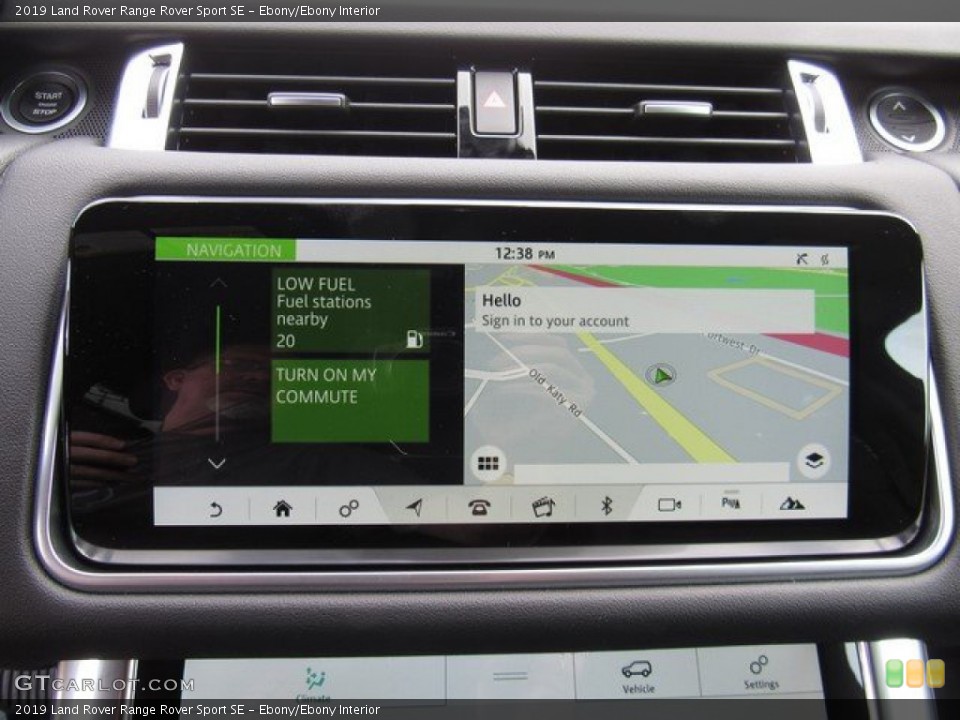 Ebony/Ebony Interior Navigation for the 2019 Land Rover Range Rover Sport SE #131829984