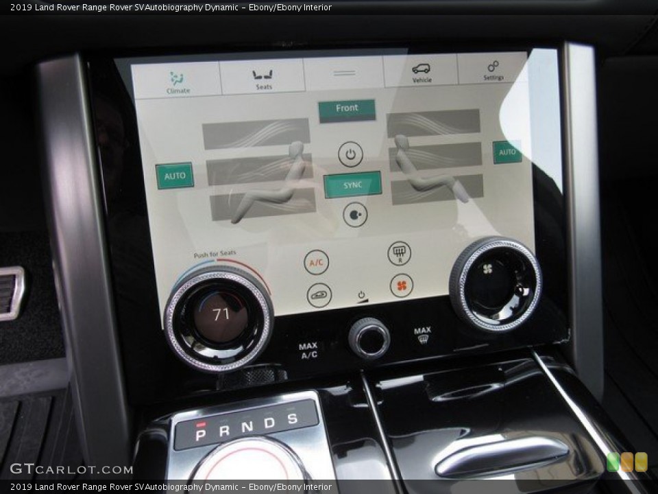 Ebony/Ebony Interior Controls for the 2019 Land Rover Range Rover SVAutobiography Dynamic #131830794