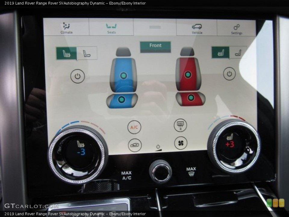 Ebony/Ebony Interior Controls for the 2019 Land Rover Range Rover SVAutobiography Dynamic #131830812