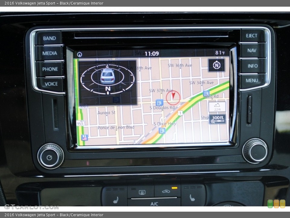 Black/Ceramique Interior Navigation for the 2016 Volkswagen Jetta Sport #131835039