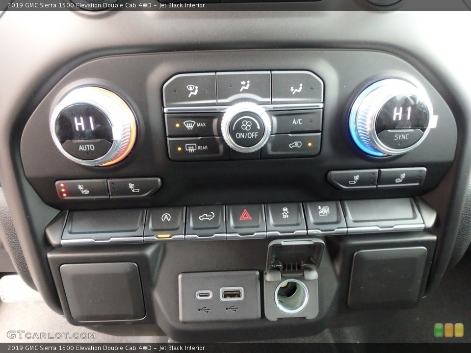 Jet Black Interior Controls for the 2019 GMC Sierra 1500 Elevation Double Cab 4WD #131839524