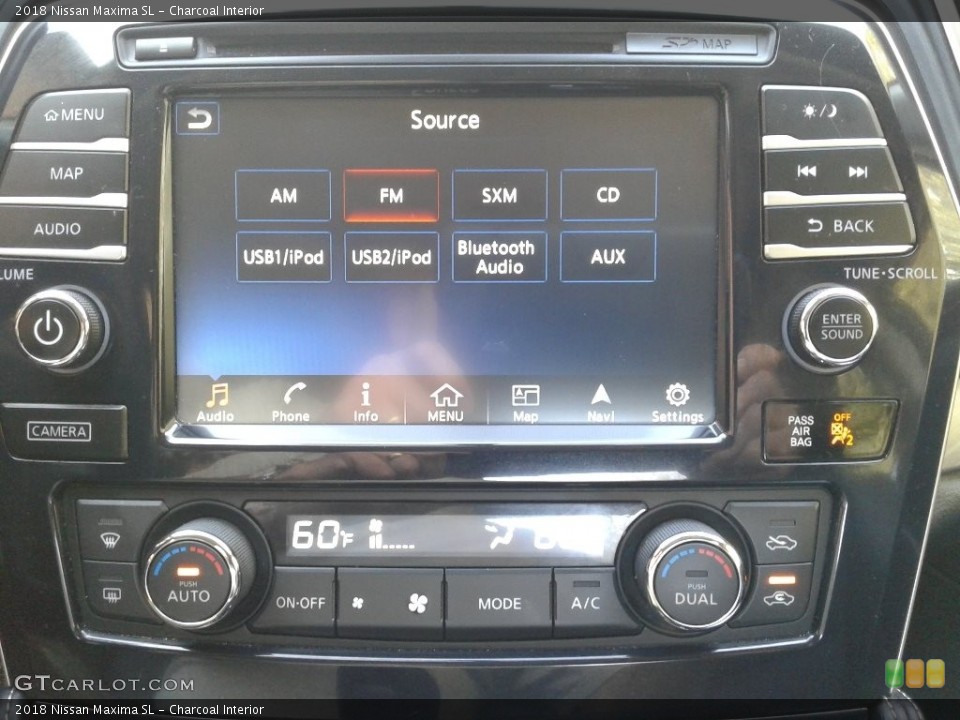 Charcoal Interior Controls for the 2018 Nissan Maxima SL #131844393