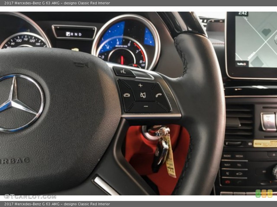 designo Classic Red Interior Steering Wheel for the 2017 Mercedes-Benz G 63 AMG #131846457