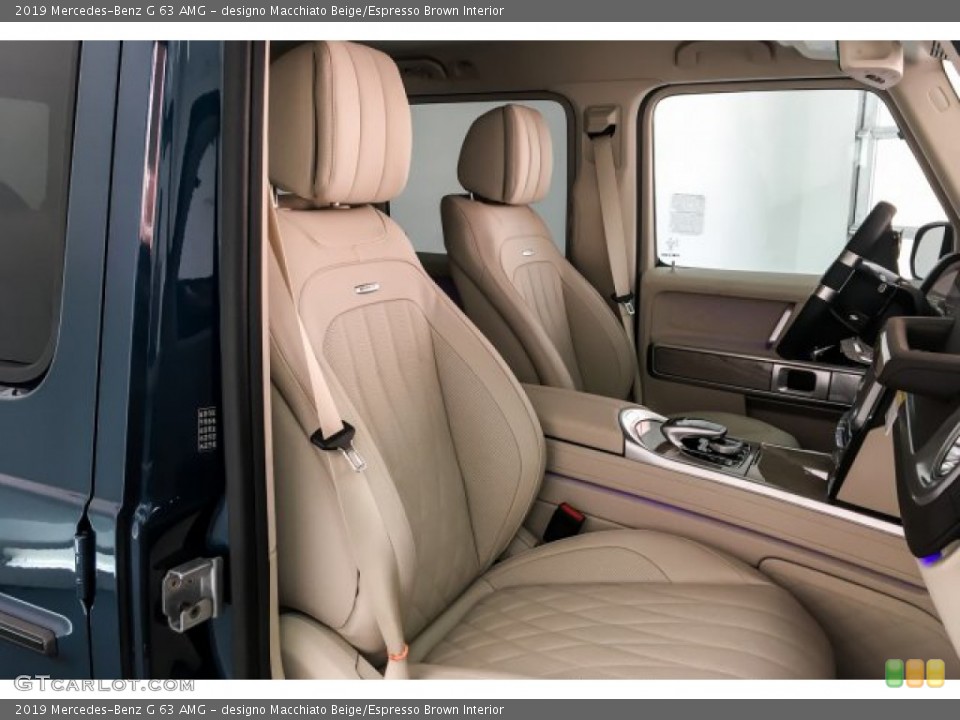 designo Macchiato Beige/Espresso Brown Interior Front Seat for the 2019 Mercedes-Benz G 63 AMG #131853146