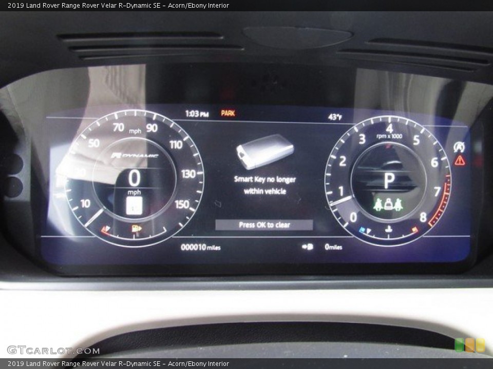 Acorn/Ebony Interior Gauges for the 2019 Land Rover Range Rover Velar R-Dynamic SE #131864732