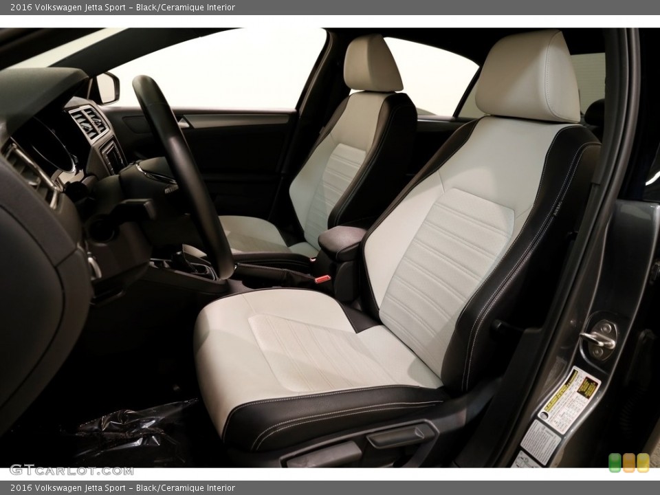 Black/Ceramique Interior Front Seat for the 2016 Volkswagen Jetta Sport #131894909