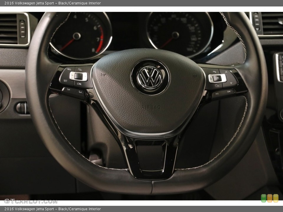 Black/Ceramique Interior Steering Wheel for the 2016 Volkswagen Jetta Sport #131894954