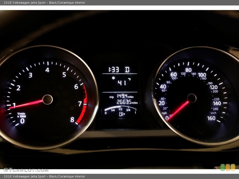 Black/Ceramique Interior Gauges for the 2016 Volkswagen Jetta Sport #131894972