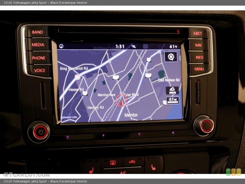 Black/Ceramique Interior Navigation for the 2016 Volkswagen Jetta Sport #131895023