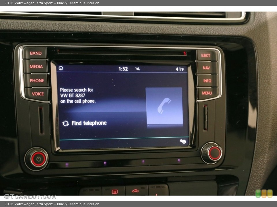 Black/Ceramique Interior Controls for the 2016 Volkswagen Jetta Sport #131895064