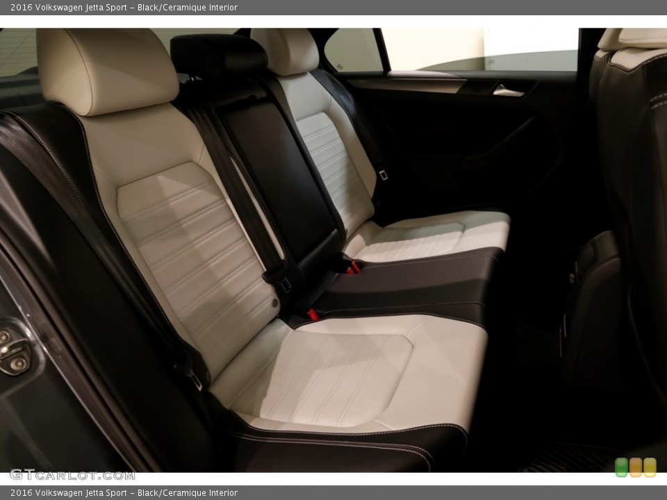 Black/Ceramique Interior Rear Seat for the 2016 Volkswagen Jetta Sport #131895146