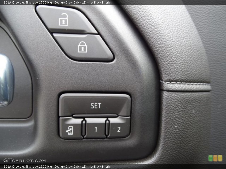 Jet Black Interior Controls for the 2019 Chevrolet Silverado 1500 High Country Crew Cab 4WD #131898950