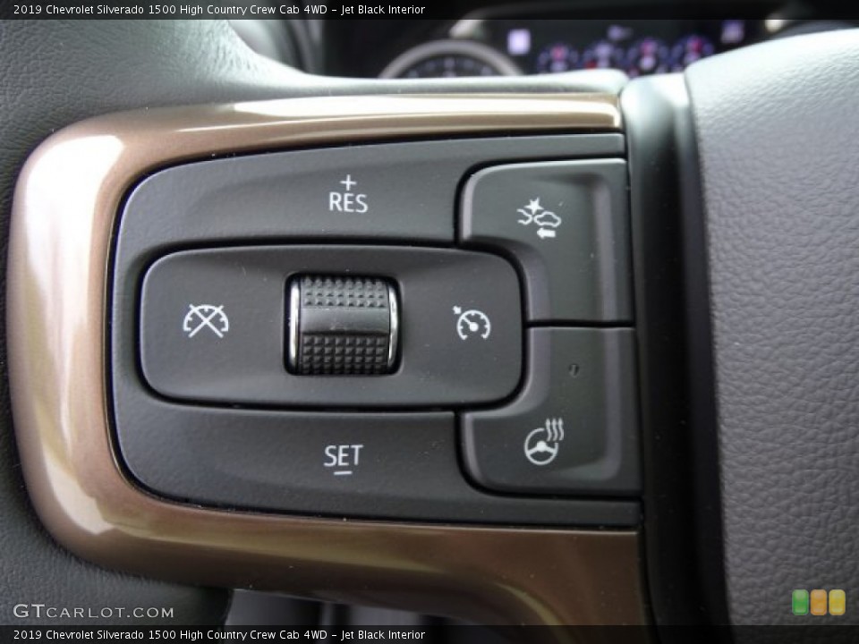 Jet Black Interior Steering Wheel for the 2019 Chevrolet Silverado 1500 High Country Crew Cab 4WD #131899013