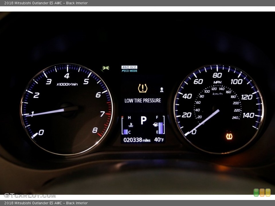 Black Interior Gauges for the 2018 Mitsubishi Outlander ES AWC #131911389