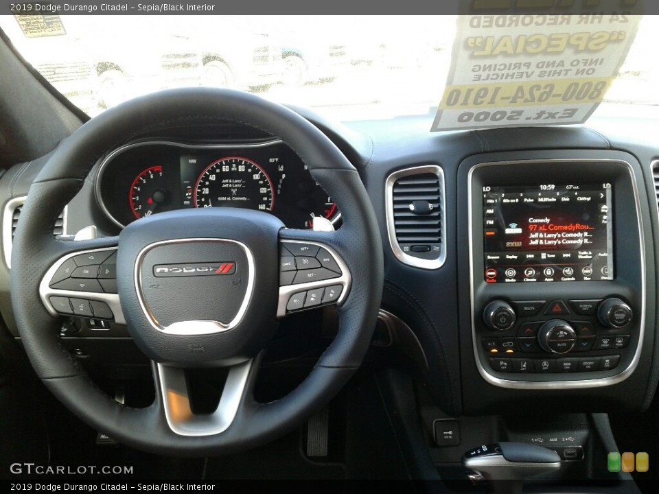 Sepia/Black Interior Dashboard for the 2019 Dodge Durango Citadel #131914875