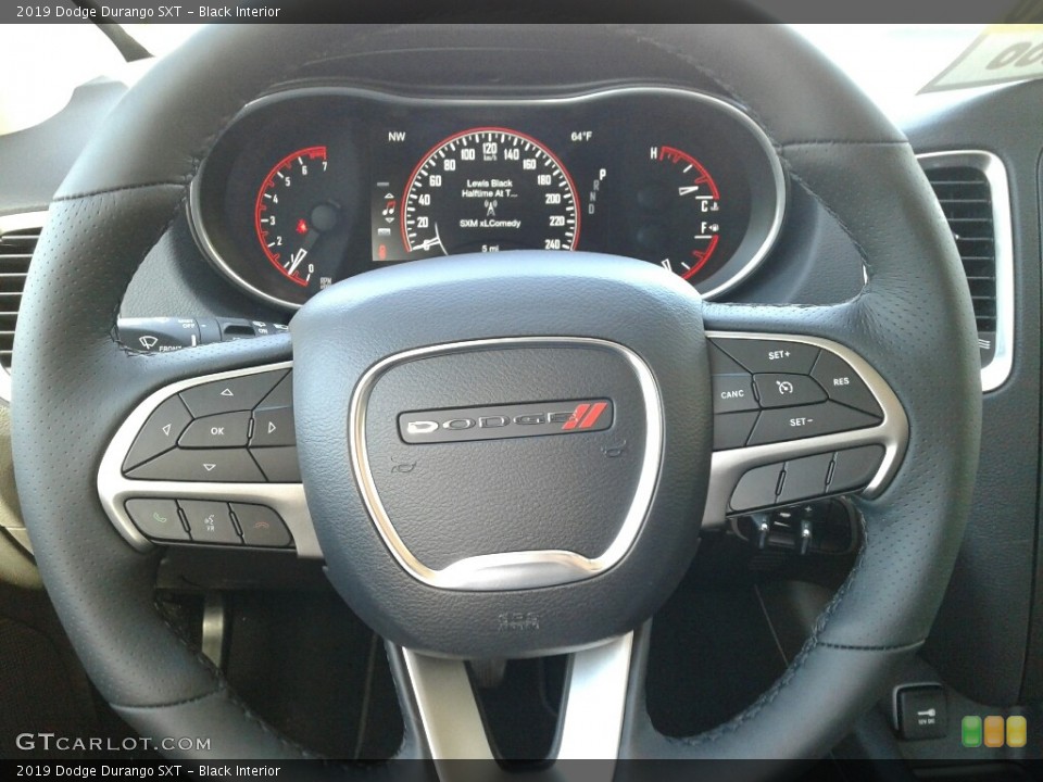Black Interior Steering Wheel for the 2019 Dodge Durango SXT #131916012