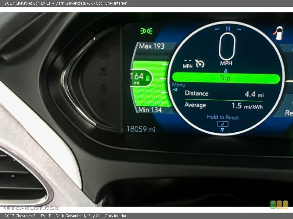 Dark Galvanized/­Sky Cool Gray Interior Gauges for the 2017 Chevrolet Bolt EV LT #131930951