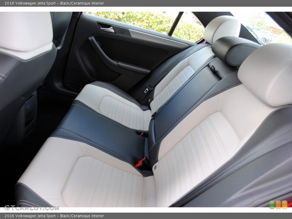 Black/Ceramique Interior Rear Seat for the 2016 Volkswagen Jetta Sport #131941271