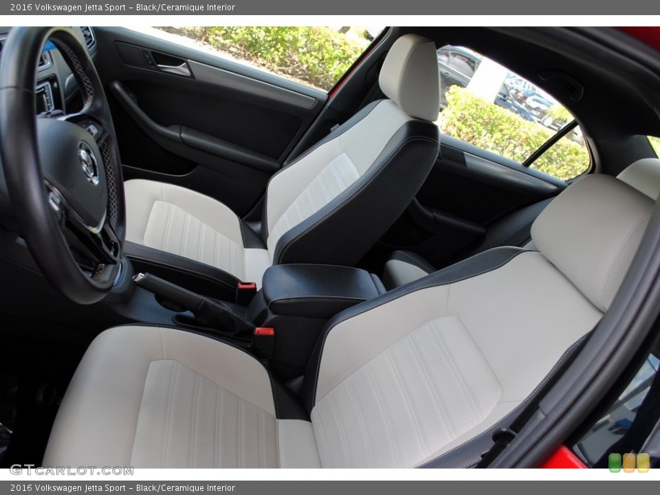 Black/Ceramique Interior Front Seat for the 2016 Volkswagen Jetta Sport #131941331