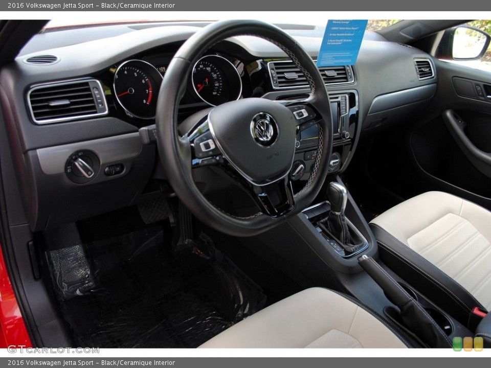 Black/Ceramique Interior Front Seat for the 2016 Volkswagen Jetta Sport #131941391