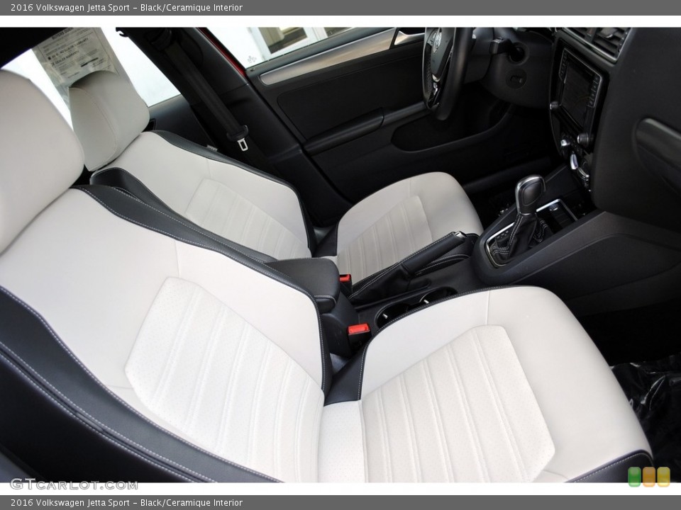 Black/Ceramique Interior Front Seat for the 2016 Volkswagen Jetta Sport #131941502