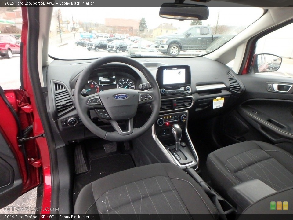 Ebony Black Interior Photo for the 2019 Ford EcoSport SE 4WD #131968163