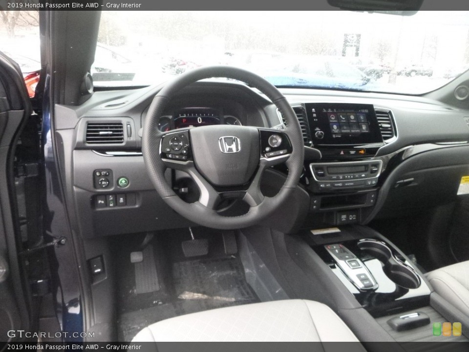 Gray Interior Dashboard for the 2019 Honda Passport Elite AWD #131976829